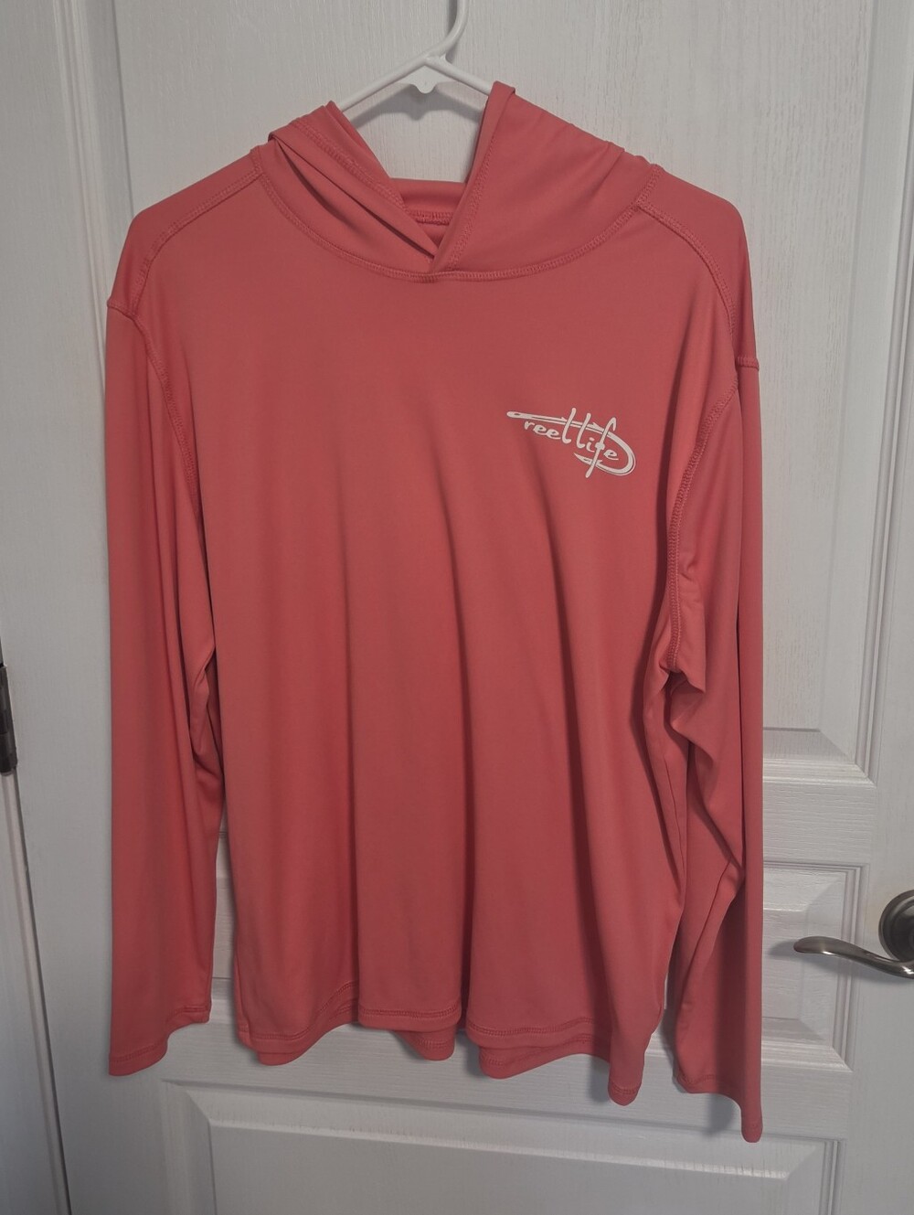 Reel Life Sun Shield Top Hooded Performance Fishing Shirt Long Sleeve Mens Med